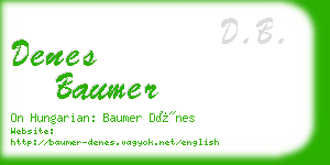 denes baumer business card